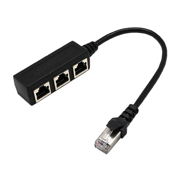 Ethernet RJ45 Cable Adapter 1 Male To 2 / 3 Female Splitter Port LAN Network